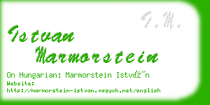 istvan marmorstein business card